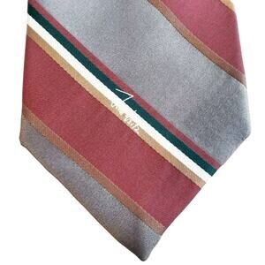 John Weitz Tie Men's 58 x 3 3/4 Burgundy Grey Green White Gorpcore Grandpacore